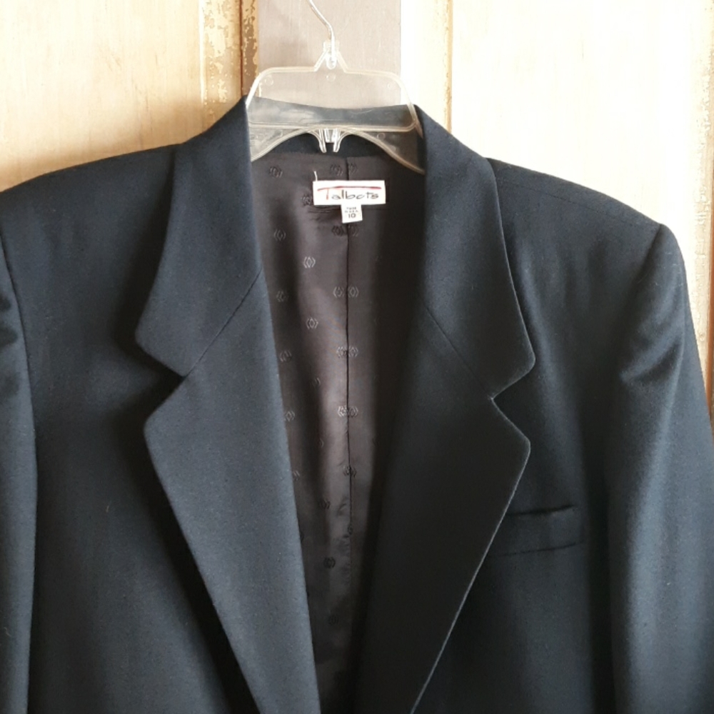 Talbots Blazer Navy Blue Wool - image 2